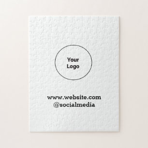 Simple minimal elegant custom logo here company jigsaw puzzle