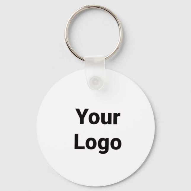 Simple minimal elegant custom logo here company  key ring (Front)