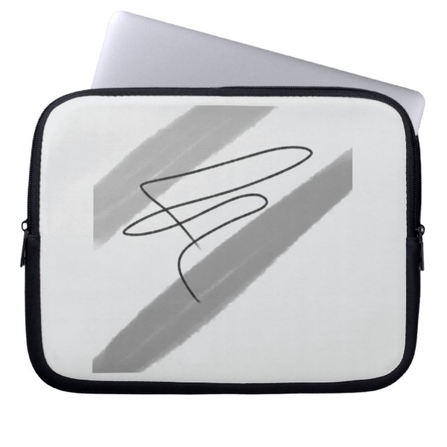 Simple minimal elegant custom logo here company    laptop sleeve (Front)