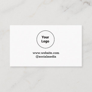 Simple minimal elegant custom logo here company  loyalty card