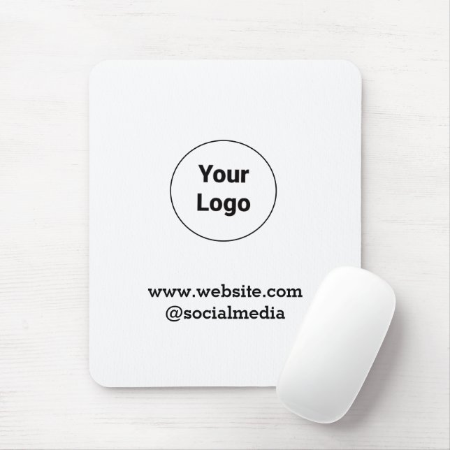 Simple minimal elegant custom logo here company  mouse mat (With Mouse)