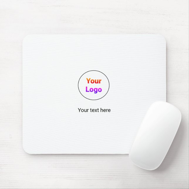 Simple minimal elegant custom logo here company   mouse mat (With Mouse)