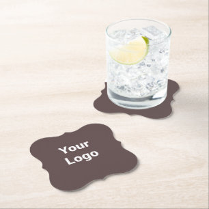 Simple minimal elegant custom logo here company    paper coaster