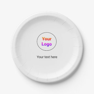 Simple minimal elegant custom logo here company paper plate