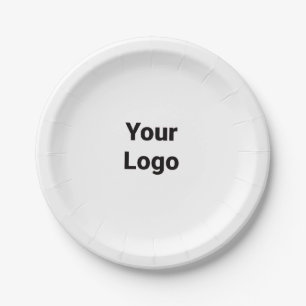 Simple minimal elegant custom logo here company paper plate