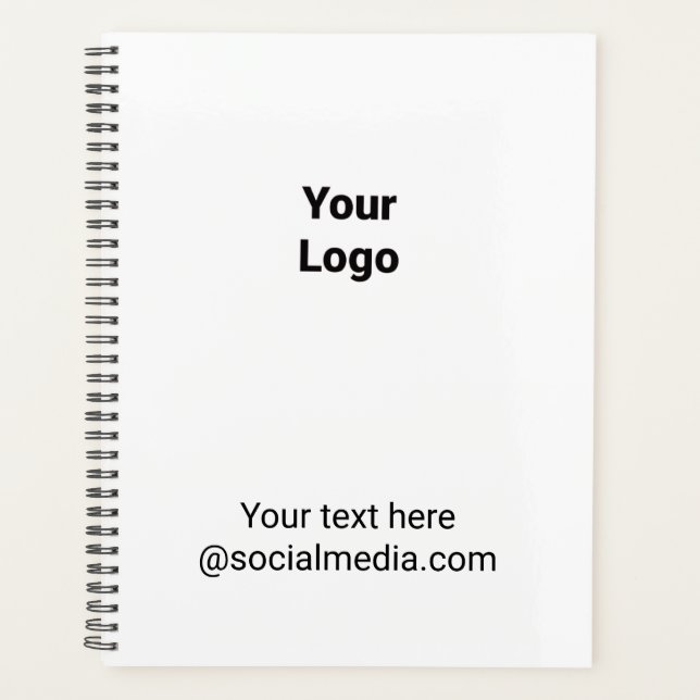Simple minimal elegant custom logo here company    planner (Front)
