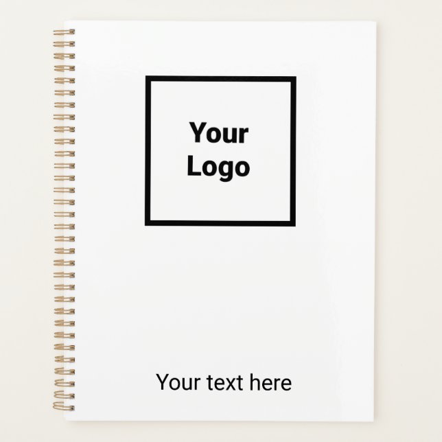 Simple minimal elegant custom logo here company    planner (Front)