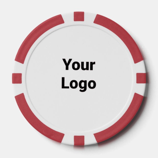 Simple minimal elegant custom logo here company poker chips (Front)