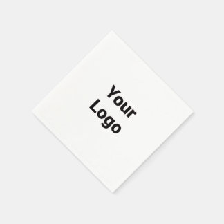 Simple minimal elegant custom logo here company sq napkin