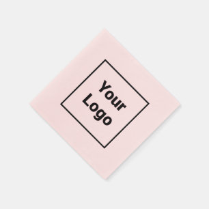 Simple minimal elegant custom logo here company sq napkin