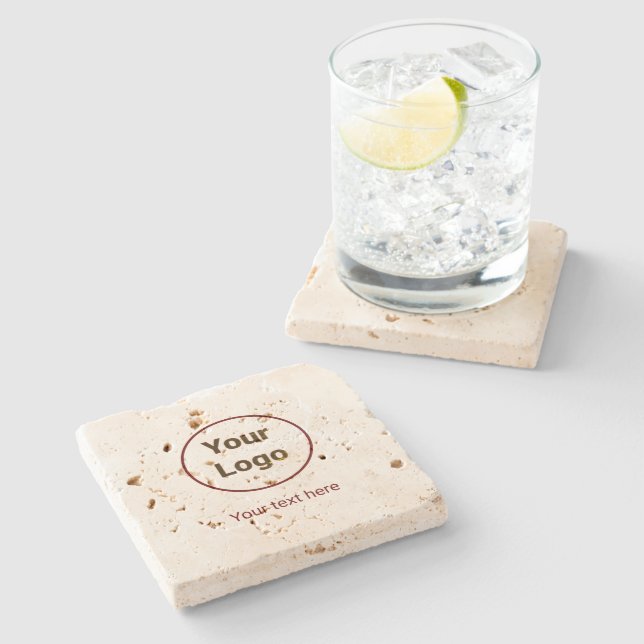 Simple minimal elegant custom logo here company    stone coaster (Side)