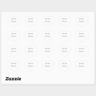 Simple minimal elegant custom logo here company th heart sticker