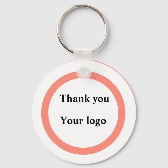 Simple minimal elegant custom logo here company th key ring (Front)