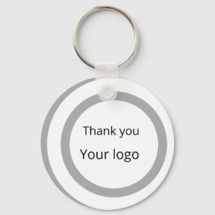 Simple minimal elegant custom logo here company th key ring
