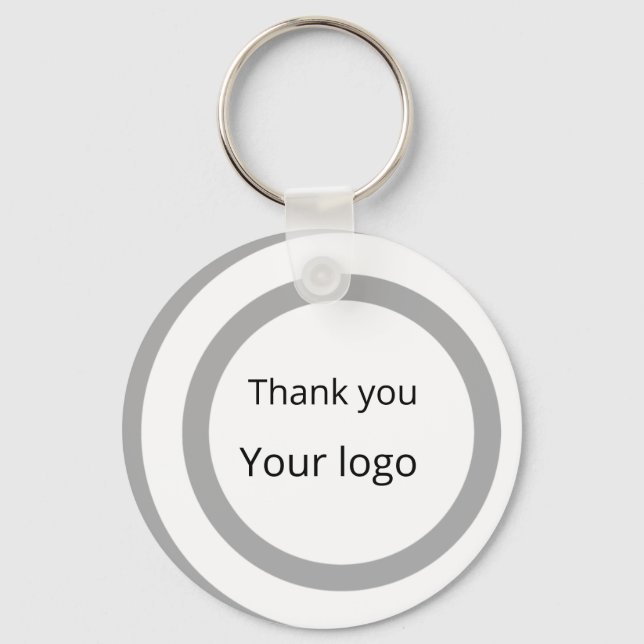 Simple minimal elegant custom logo here company th key ring (Front)