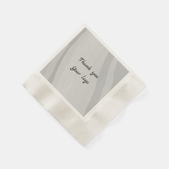 Simple minimal elegant custom logo here company th napkin (Corner)