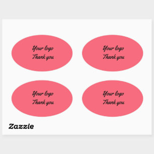 Simple minimal elegant custom logo here company th oval sticker