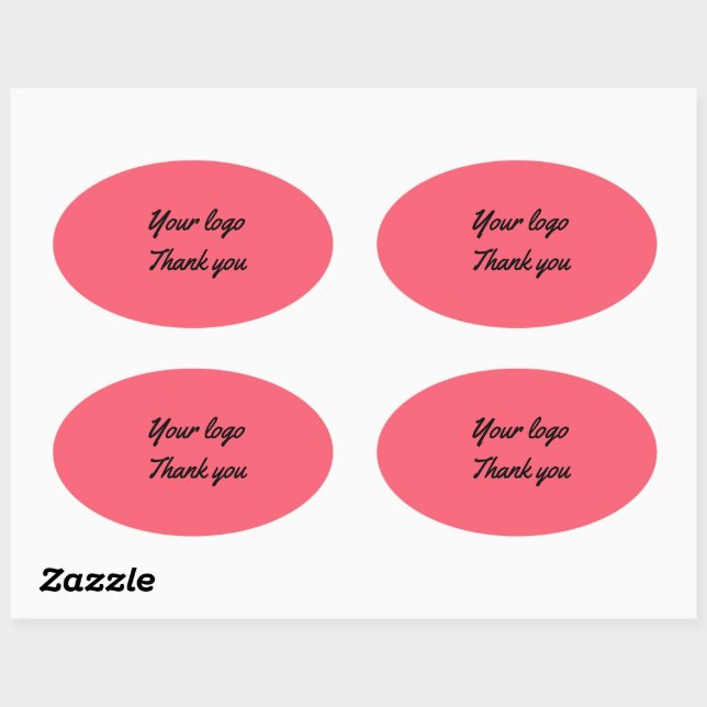 Simple minimal elegant custom logo here company th oval sticker (Sheet)