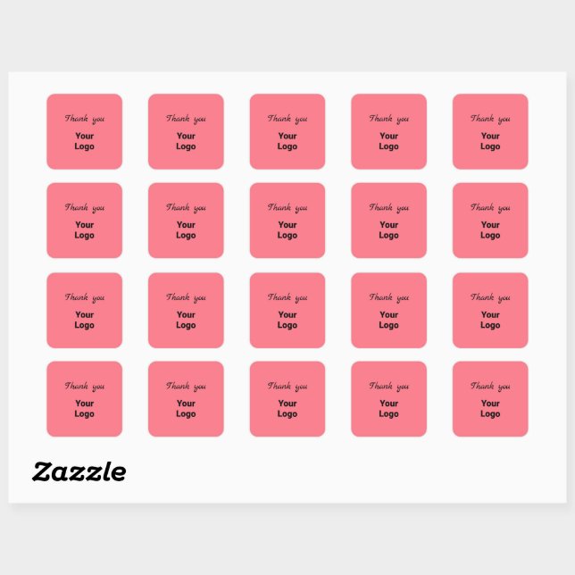 Simple minimal elegant custom logo here company th square sticker (Sheet)