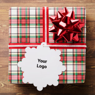 Simple minimal elegant custom logo here company tree decoration card