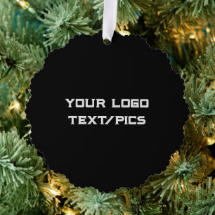 Simple minimal elegant custom logo here company tree decoration card