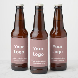 Simple minimal elegant custom logo here company w beer bottle label