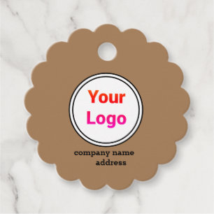 Simple minimal elegant custom logo here company w favour tags
