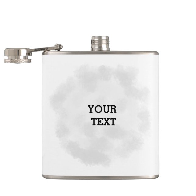 Simple minimal elegant custom logo here company  w hip flask (Opened)