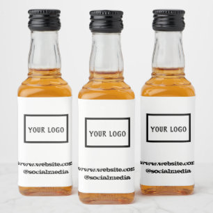 Simple minimal elegant custom logo here company  w liquor bottle label