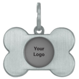 Simple minimal elegant custom logo here company w pet ID tag