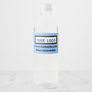 Simple minimal elegant custom logo here company  w water bottle label