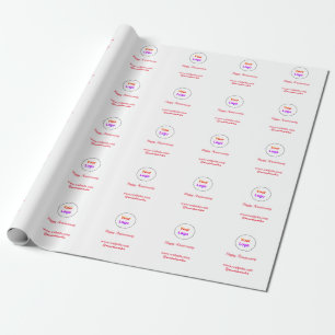 Simple minimal elegant custom logo here company  w wrapping paper