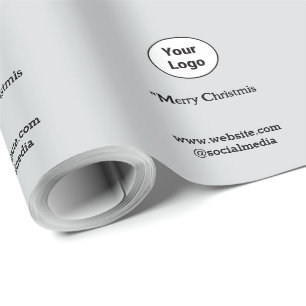 Simple minimal elegant custom logo here company w wrapping paper