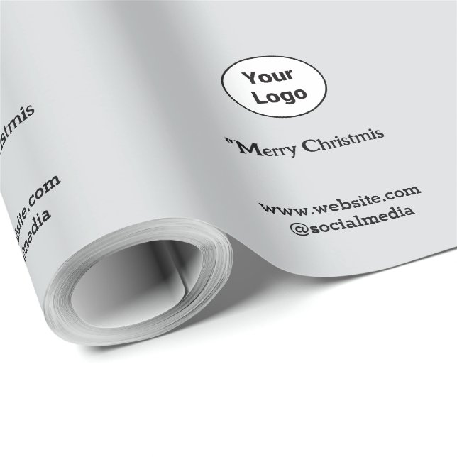 Simple minimal elegant custom logo here company  w wrapping paper (Roll Corner)