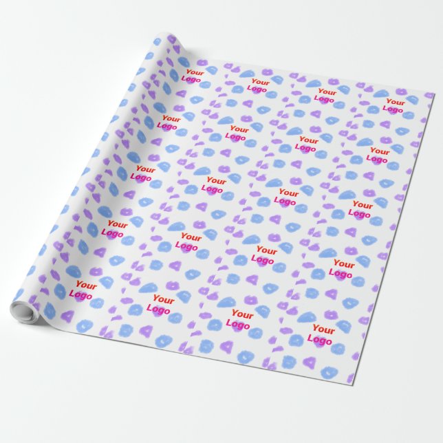 Simple minimal elegant custom logo here company  w wrapping paper (Unrolled)