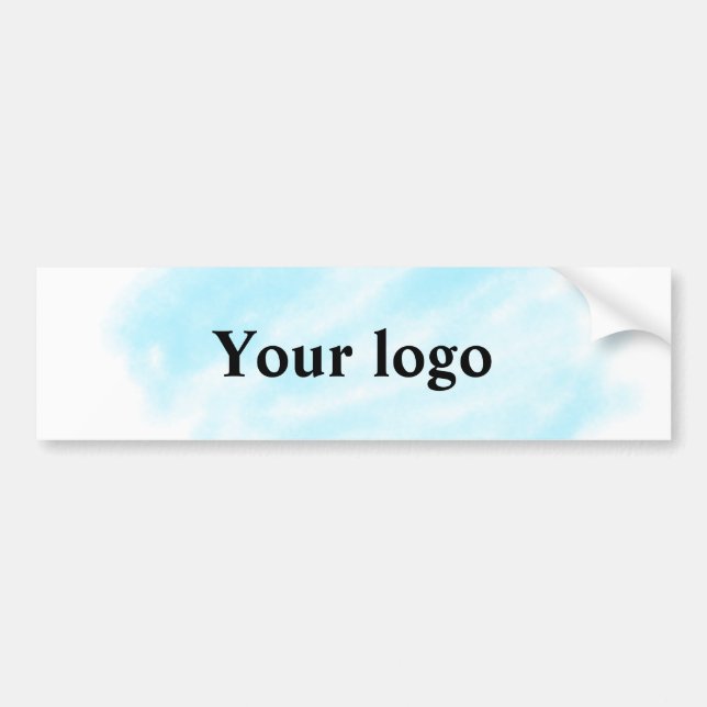Simple minimal elegant custom logo here company wa bumper sticker (Front)