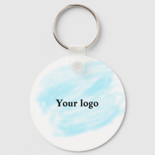 Simple minimal elegant custom logo here company wa key ring