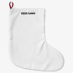 Simple minimal elegant custom logo here company wa large christmas stocking