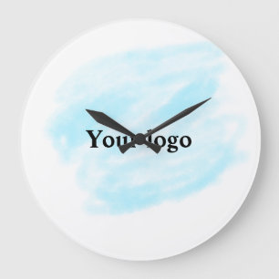 Simple minimal elegant custom logo here company wa large clock