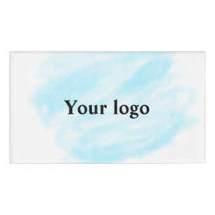 Simple minimal elegant custom logo here company wa name tag