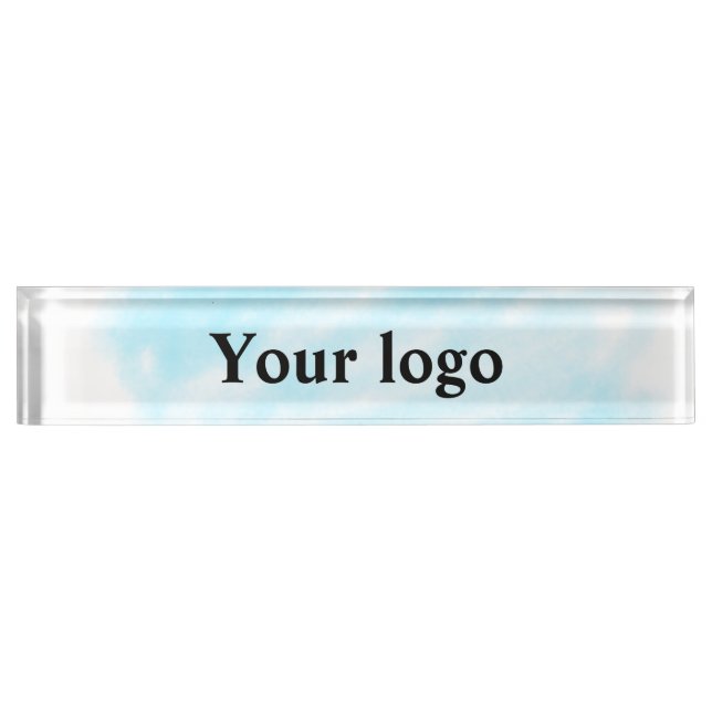 Simple minimal elegant custom logo here company wa nameplate (Front)