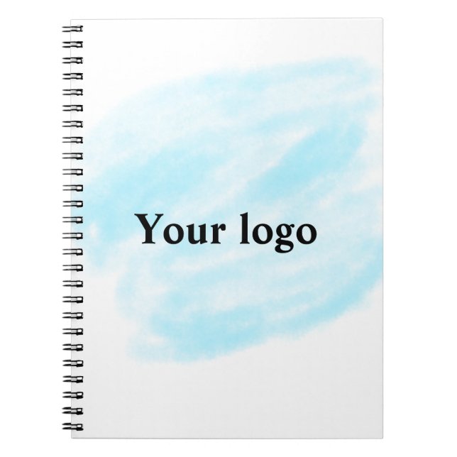 Simple minimal elegant custom logo here company wa notebook (Front)