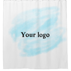 Simple minimal elegant custom logo here company wa shower curtain
