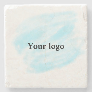 Simple minimal elegant custom logo here company wa stone coaster