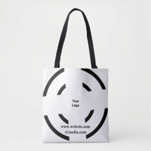 Simple minimal elegant custom logo here company wa tote bag