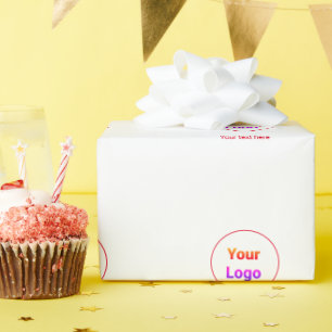 Simple minimal elegant custom logo here company    wrapping paper