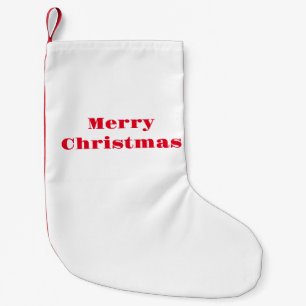 Simple minimal elegant custom merry Christmas Chri Small Christmas Stocking