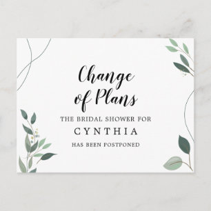Simple Minimal Elegant Eucalyptus Postpond Postcard