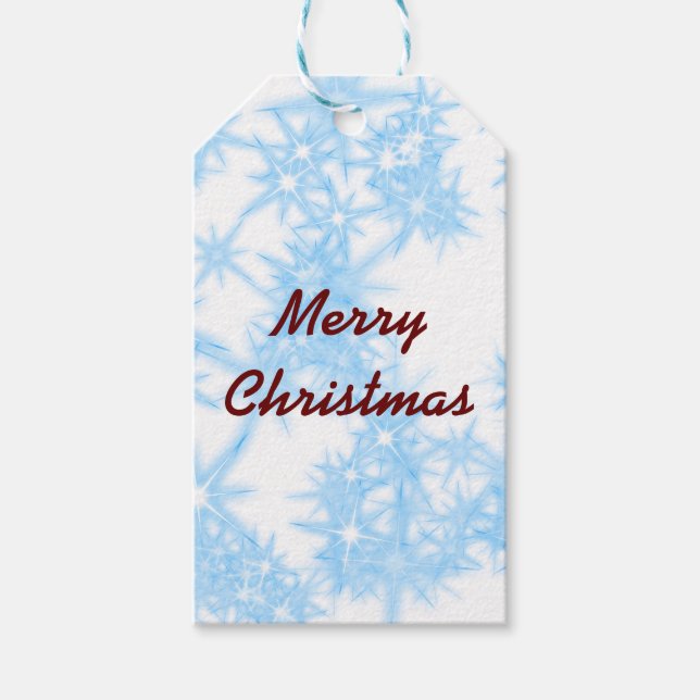 Simple minimal elegant  merry christmas gift tag (Front)