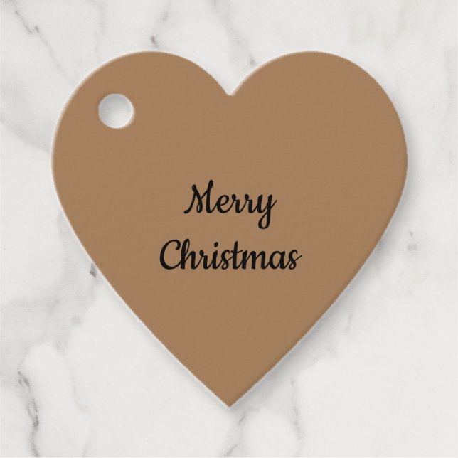 Simple minimal elegant  merry christmas gift tag (Front)